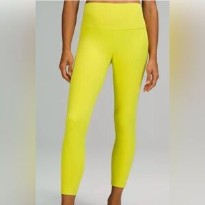Lululemon Align HR tight 25” Yellow Serpentine Size 12
